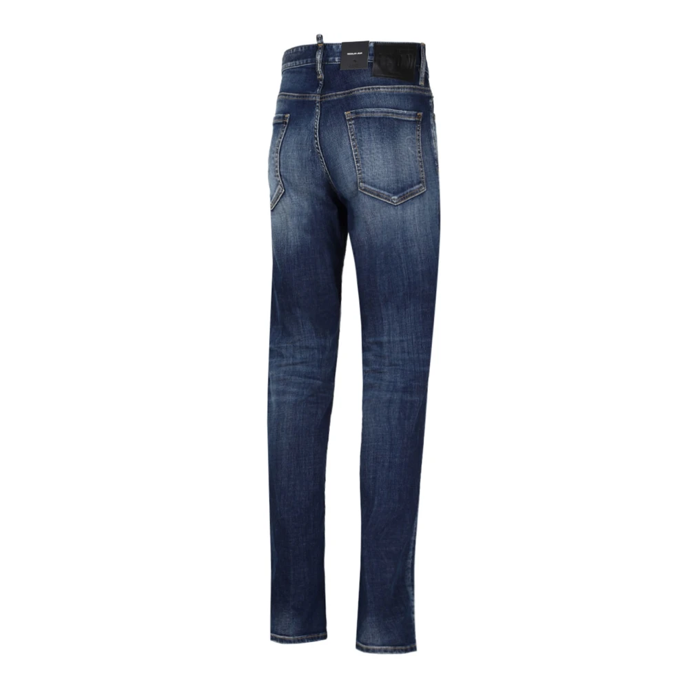 Dsquared2 Blauwe Skinny Distressed Jeans Blue Heren