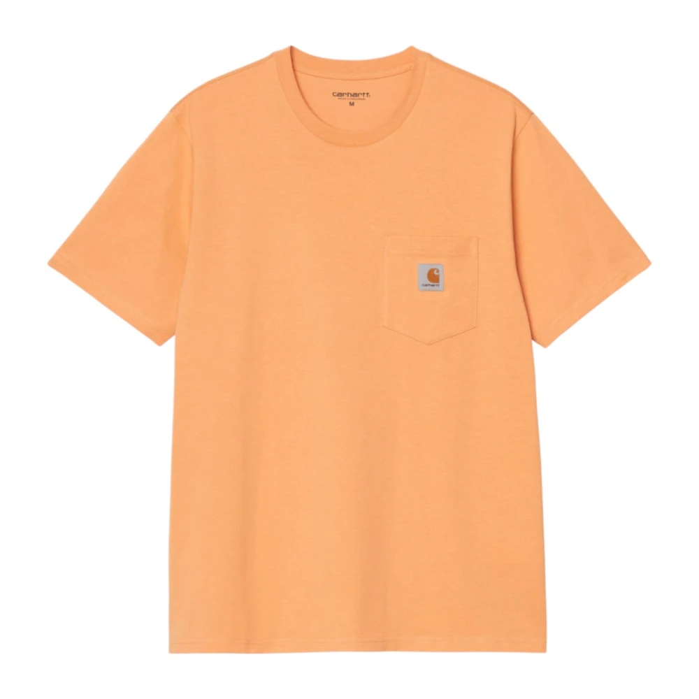 Carhartt Wip Orange T-Shirts, Male, L, S/S Pocket T-Shirt