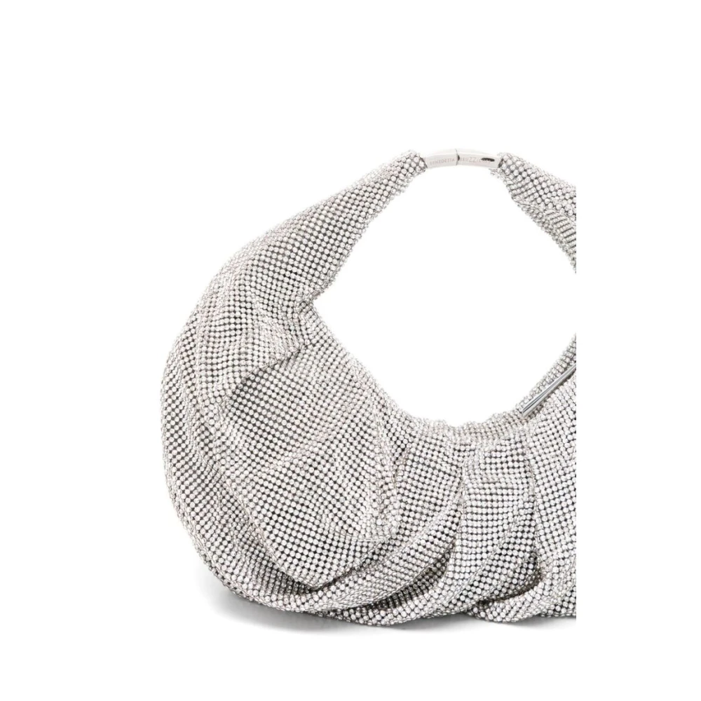 Benedetta Bruzziches Kristalversierde Zilveren Handtas Gray Dames