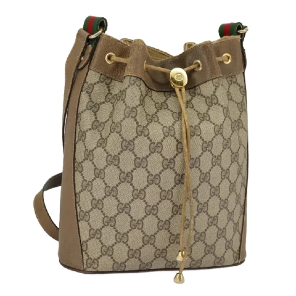 Gucci Vintage Pre-owned Canvas shoulder-bags Beige Dames