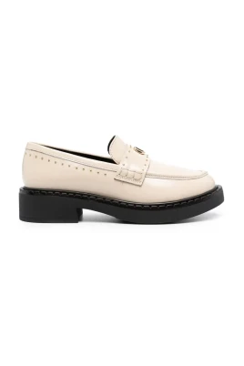 Studded Läder Loafers