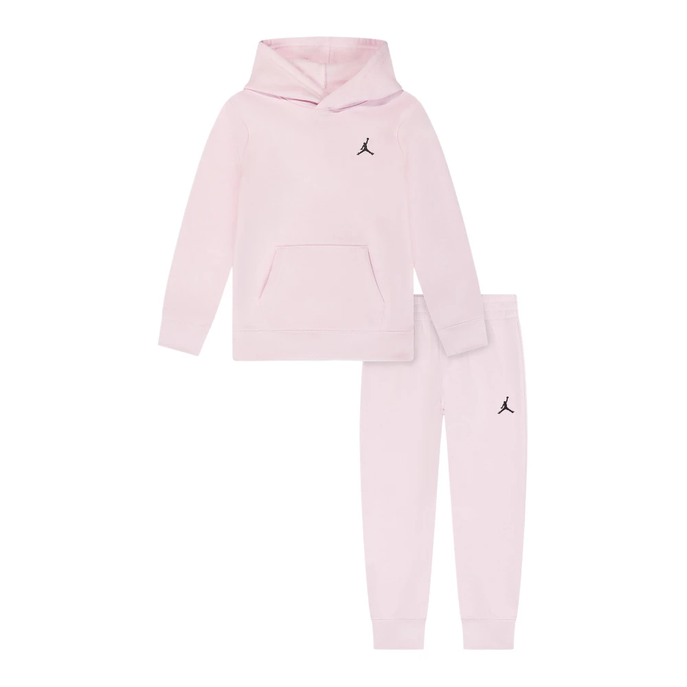 Jordan Girls Pink Embroidered Logo Tracksuit Set