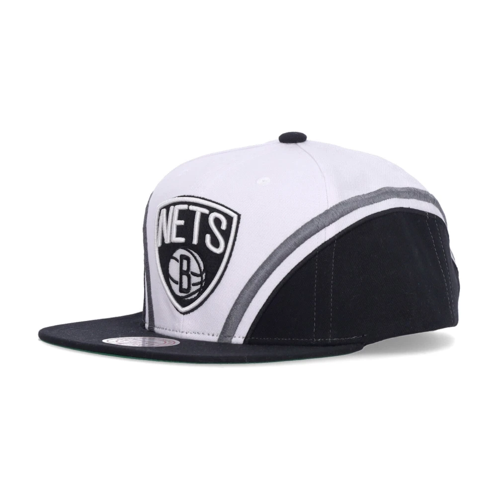 Mitchell & Ness Brooklyn Nets Platte Klep Snapback Pet White Heren