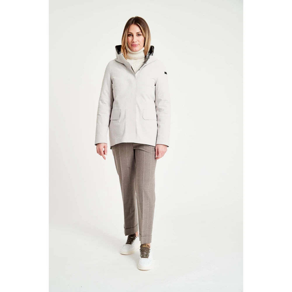 RRD Hooded Down Jacket Gray Dames