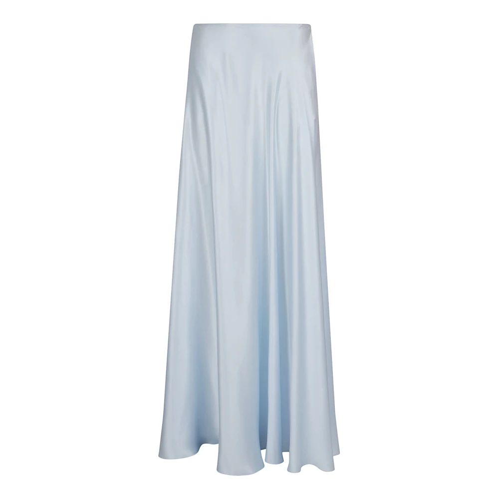Ermanno Scervino Blauwe Zijden Schuine Rok Blue Dames