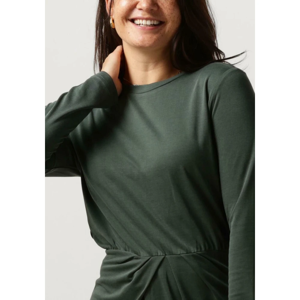 Minus Groene Modal Midi Jurk Green Dames