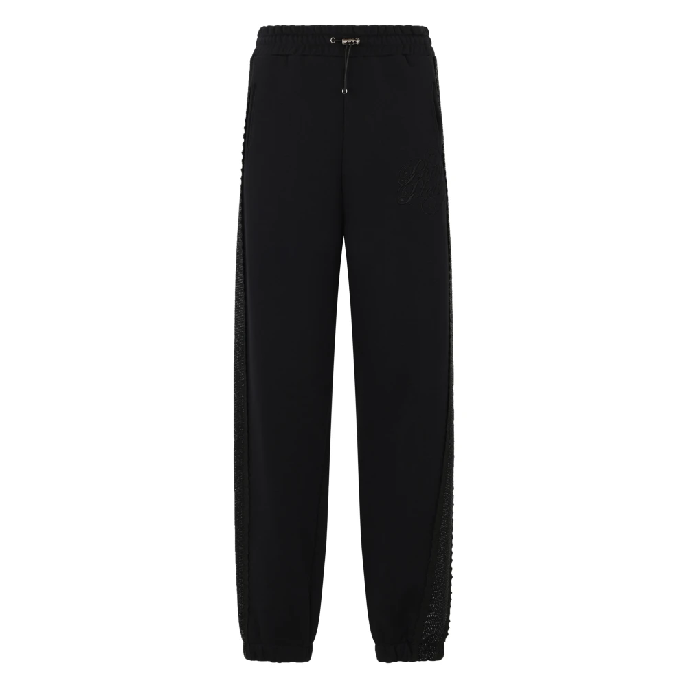 Philipp Plein Women's Black Sweatpants, Xl, Joggers Strass Band