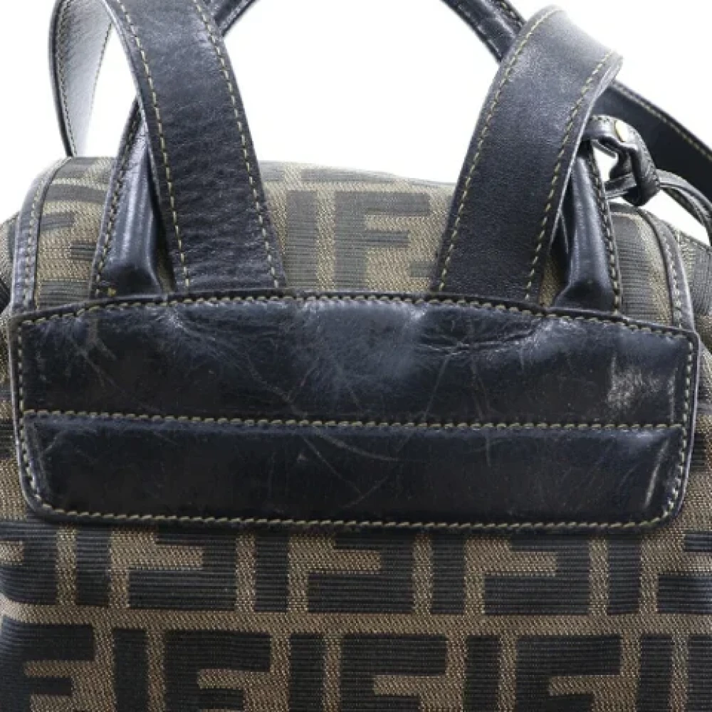Fendi Vintage Pre-owned Canvas shoulder-bags Brown Dames