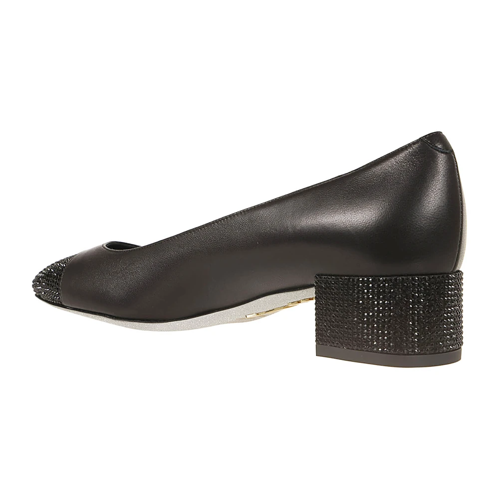 René Caovilla Zwarte Pumps voor Vrouwen Elegante Stijl Black Dames