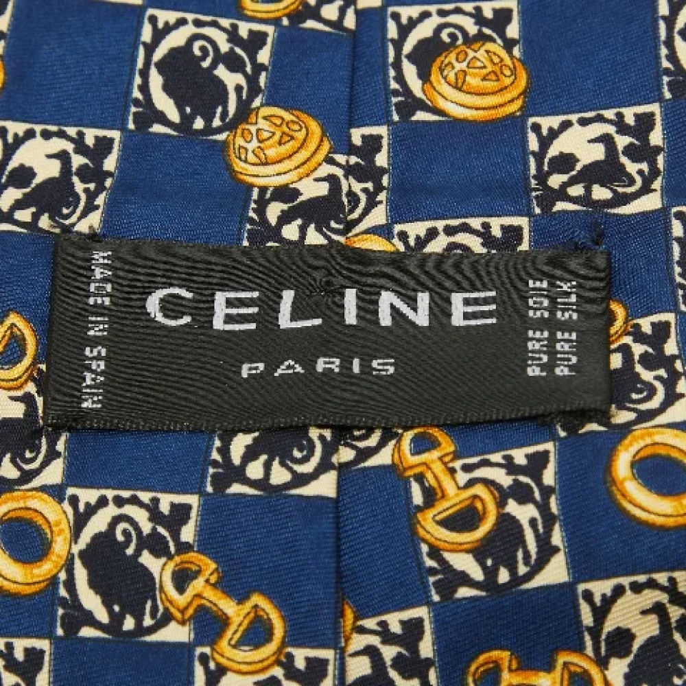 Celine Vintage Pre-owned Silk tops Blue Heren