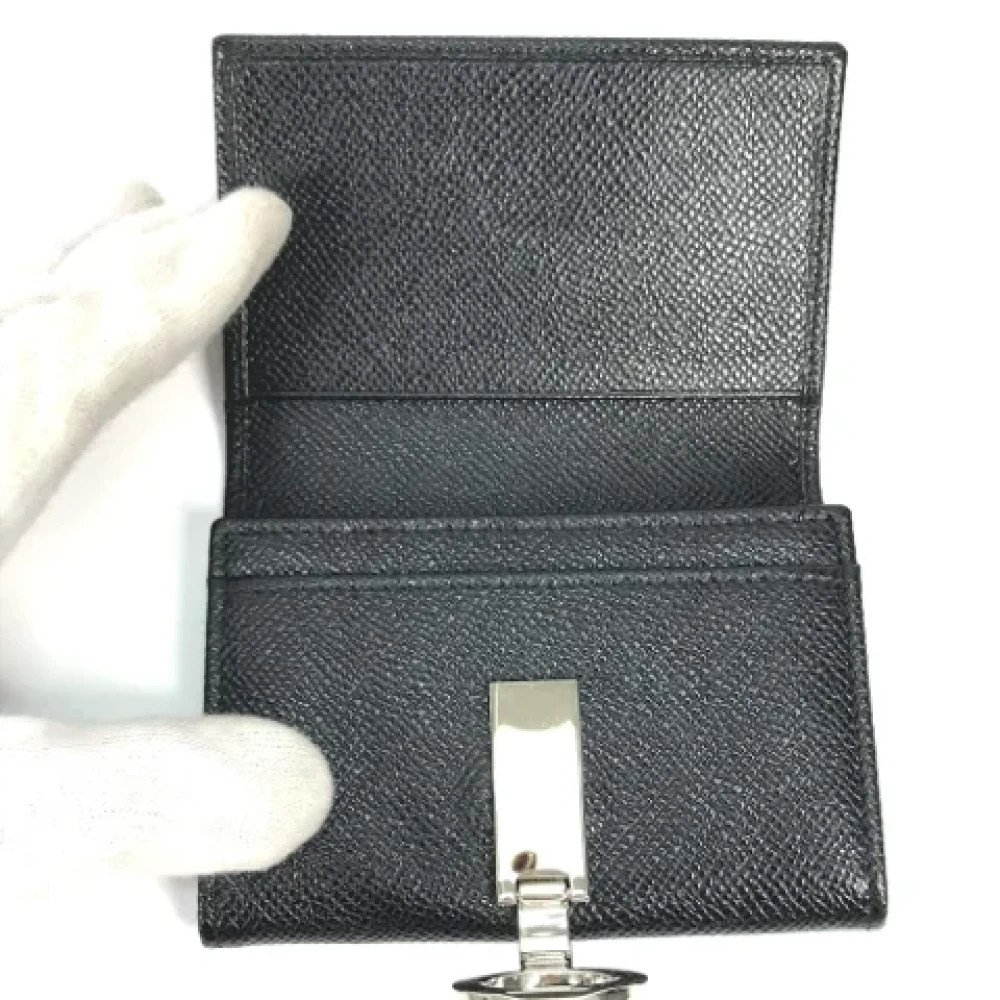 Bvlgari Vintage Pre-owned Leather wallets Black Dames