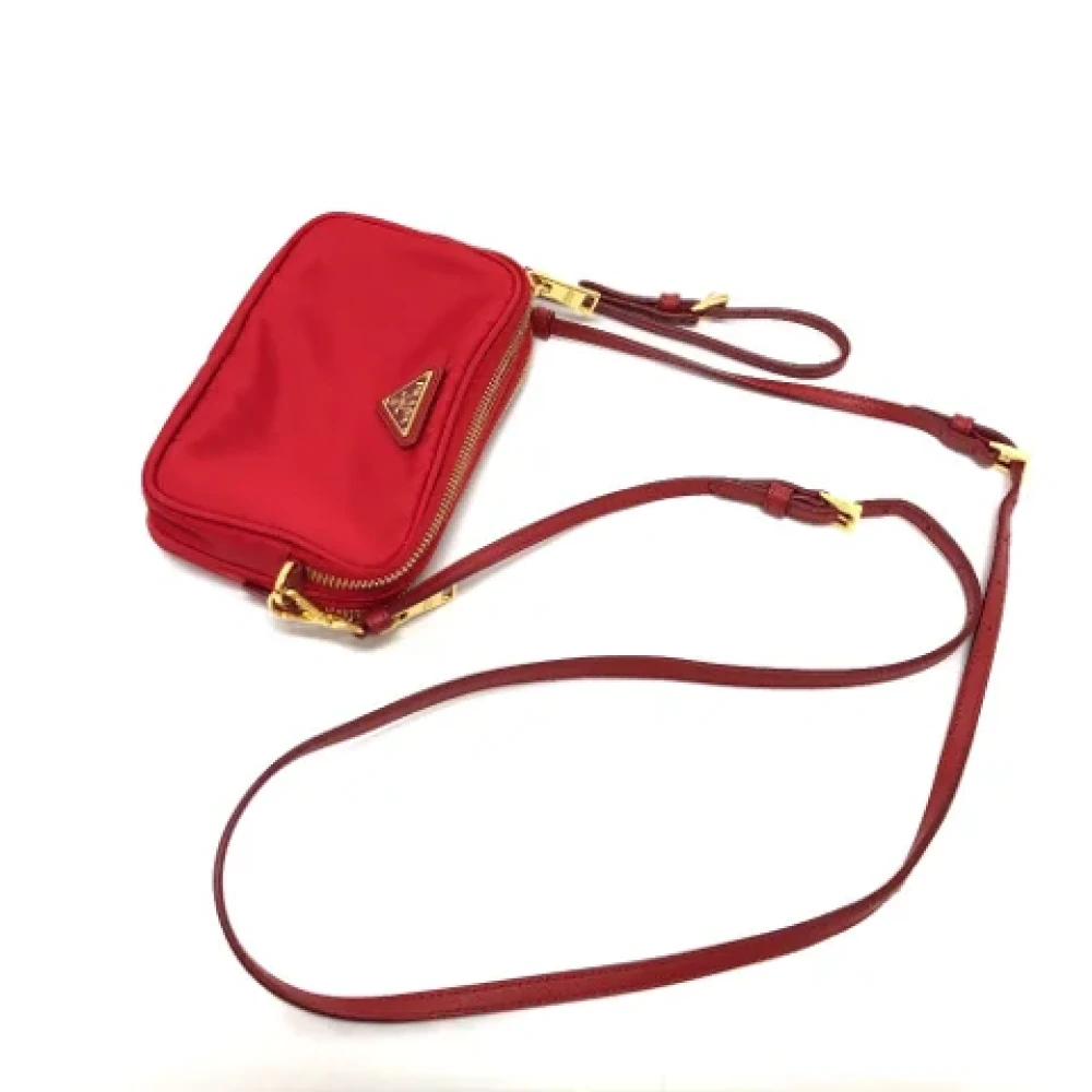 Prada Vintage Pre-owned Fabric prada-bags Red Dames