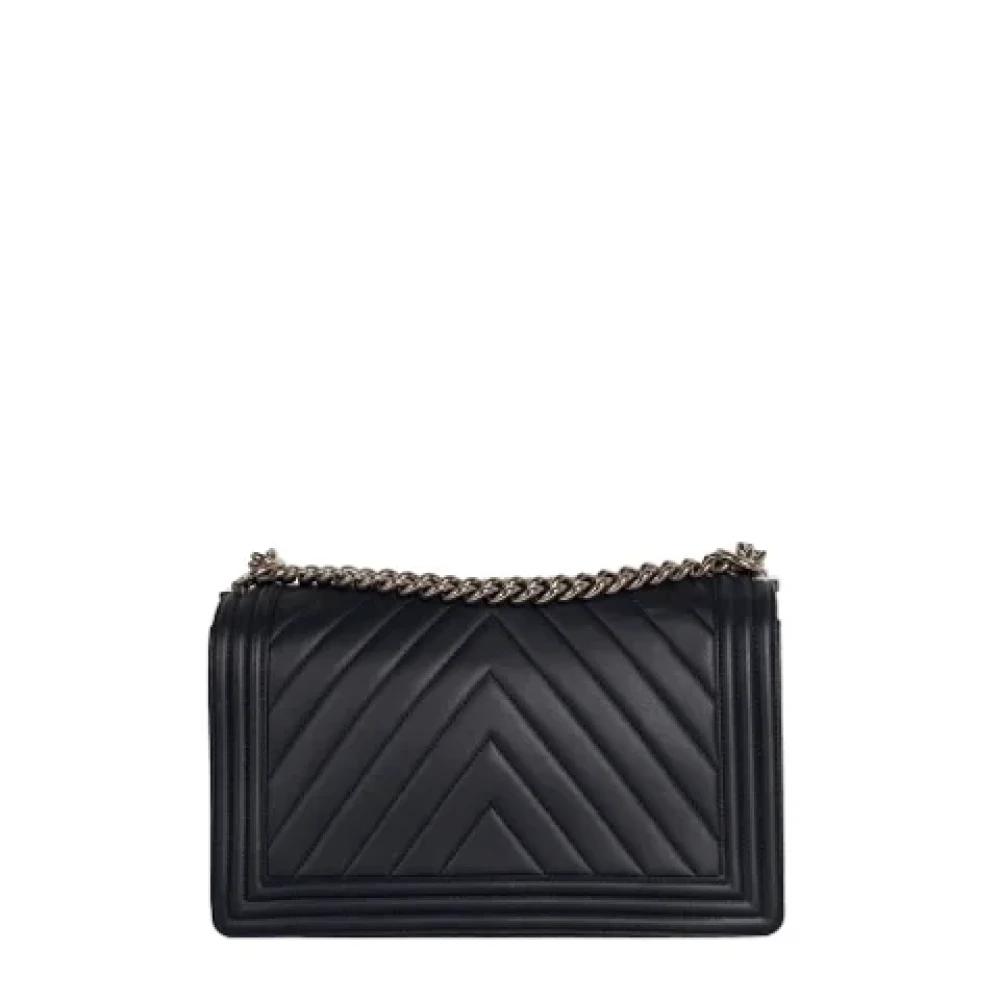Chanel Vintage Pre-owned Leather chanel-bags Blue Dames