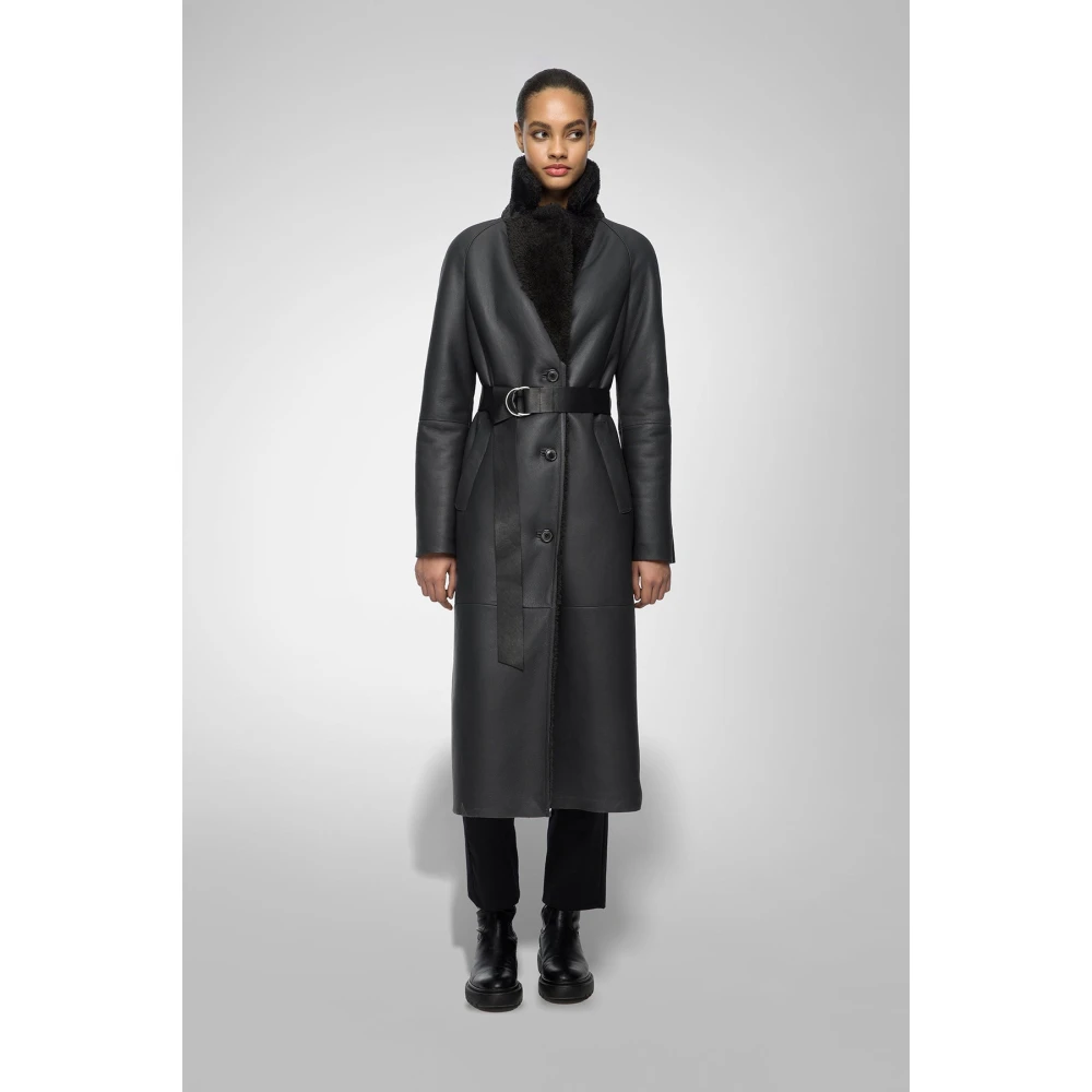 Vespucci by VSP Hailey Antraciet Shearling Jas Gray Dames
