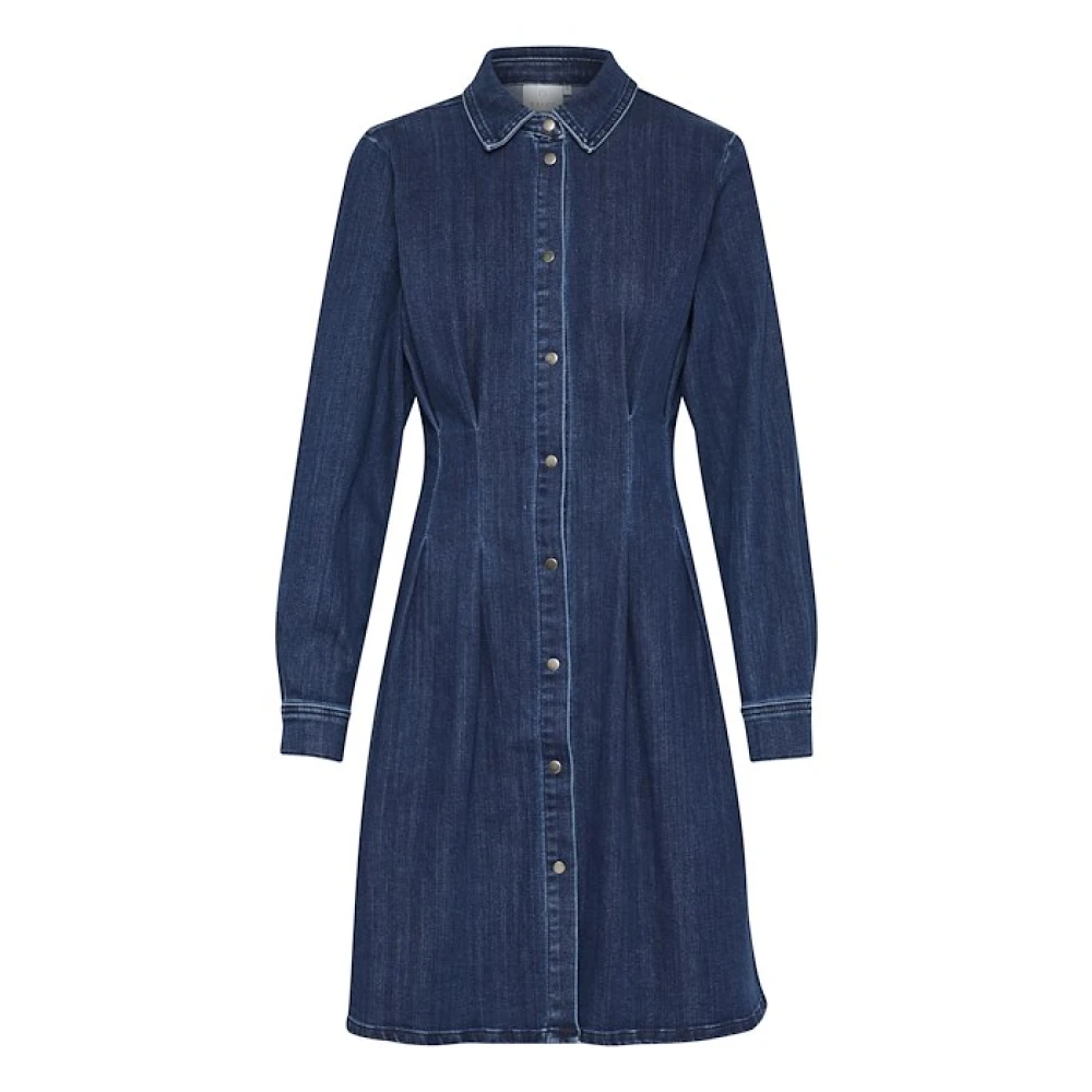 Kaffe Donkerblauwe Denim Kalea Jurk Blue Dames