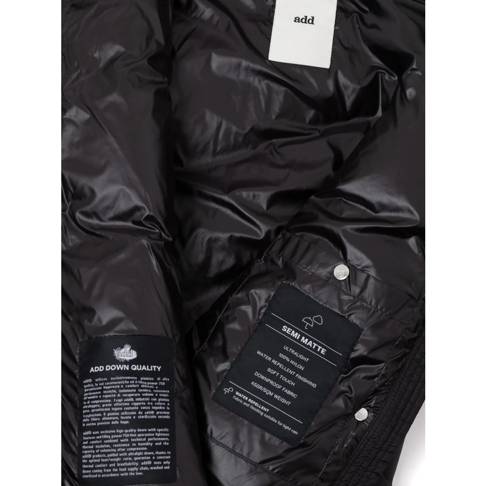 add Gewatteerde jas met afneembare capuchon Black Dames