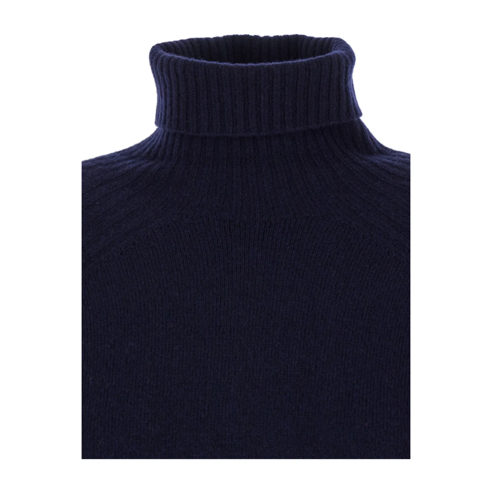 Twinset Blauwe Hoge Hals Raglan Sweater Blue Dames
