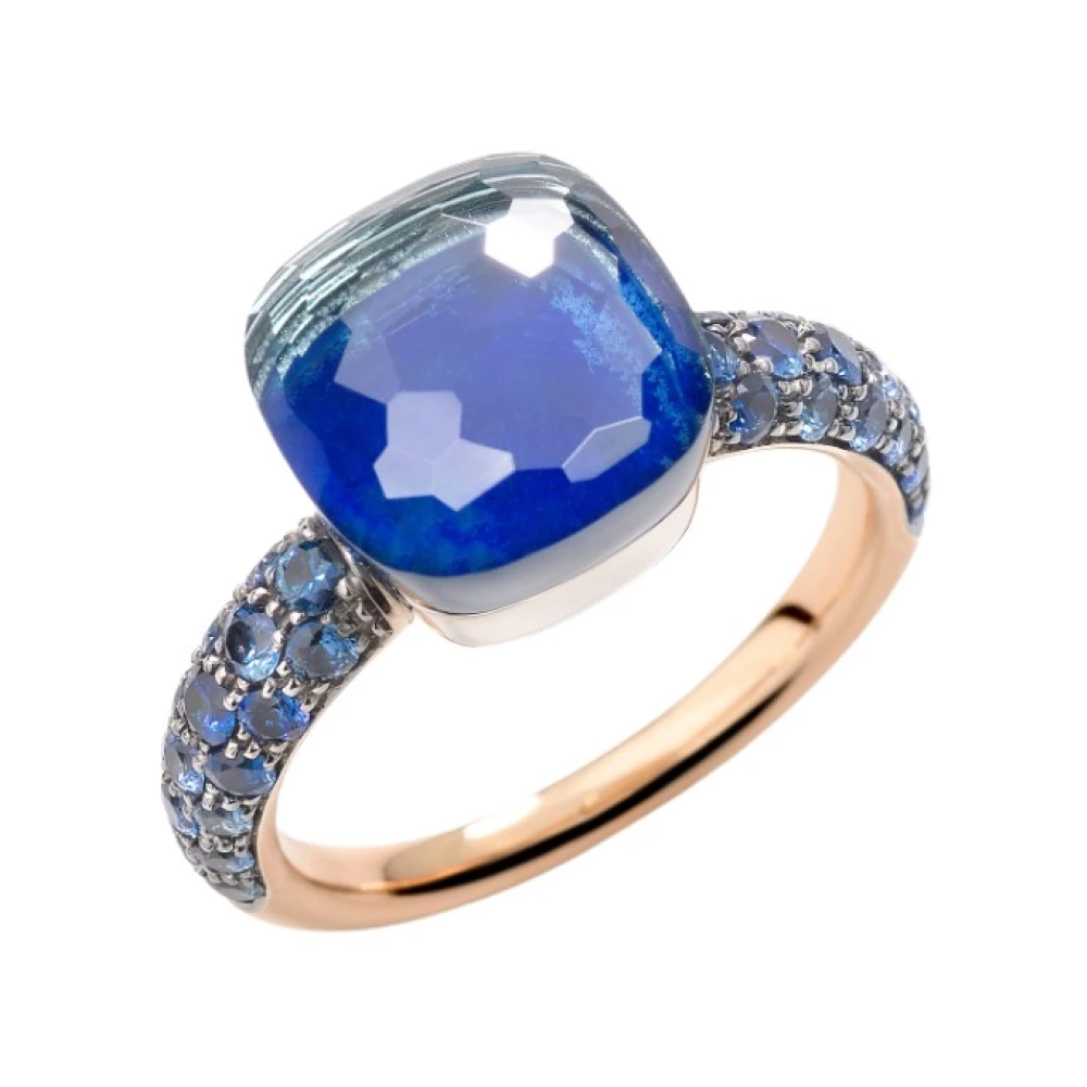 Pomellato Klassisk Nudo Ring - Blå Topas, Blå Safir, Lapis Lazuli Blue, Dam