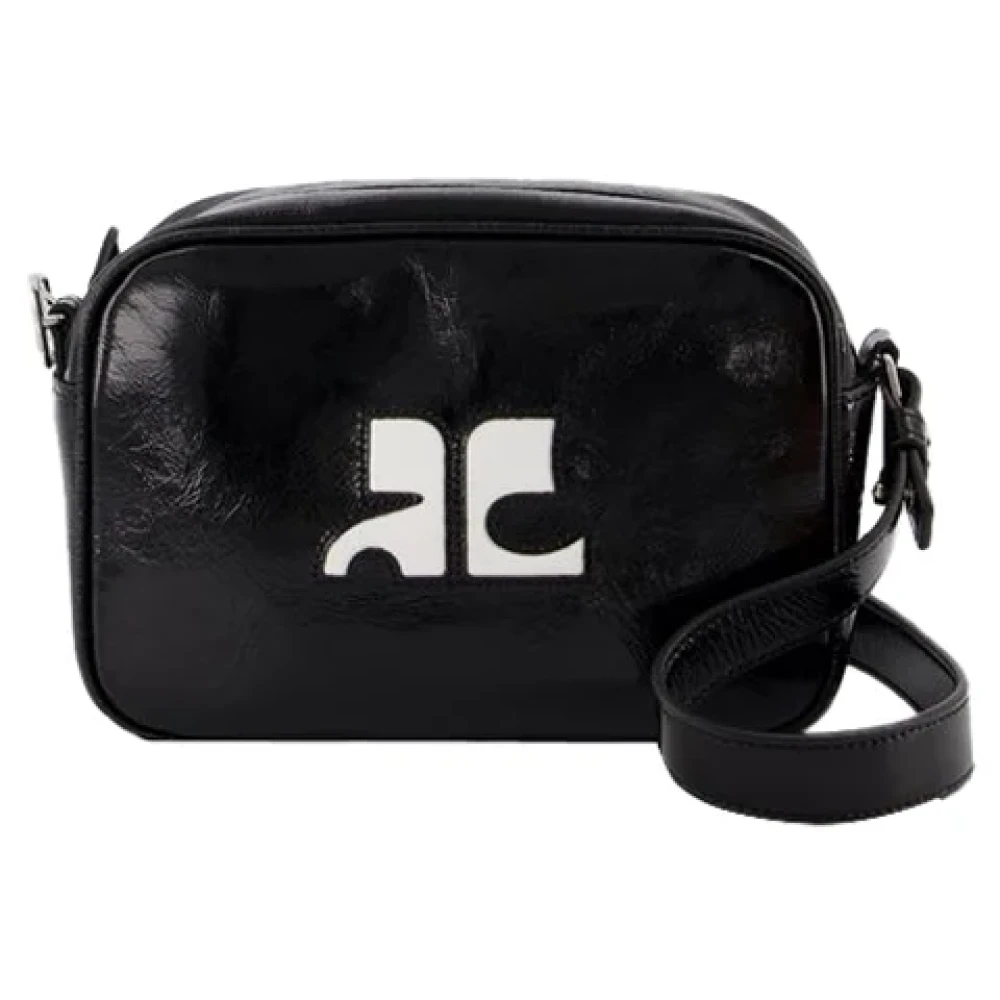 Courrèges Leather crossbody-bags Black Dames