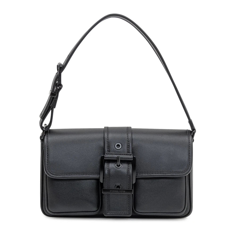 Michael Kors Women's Black Colby Medium Leather Shoulder Bag