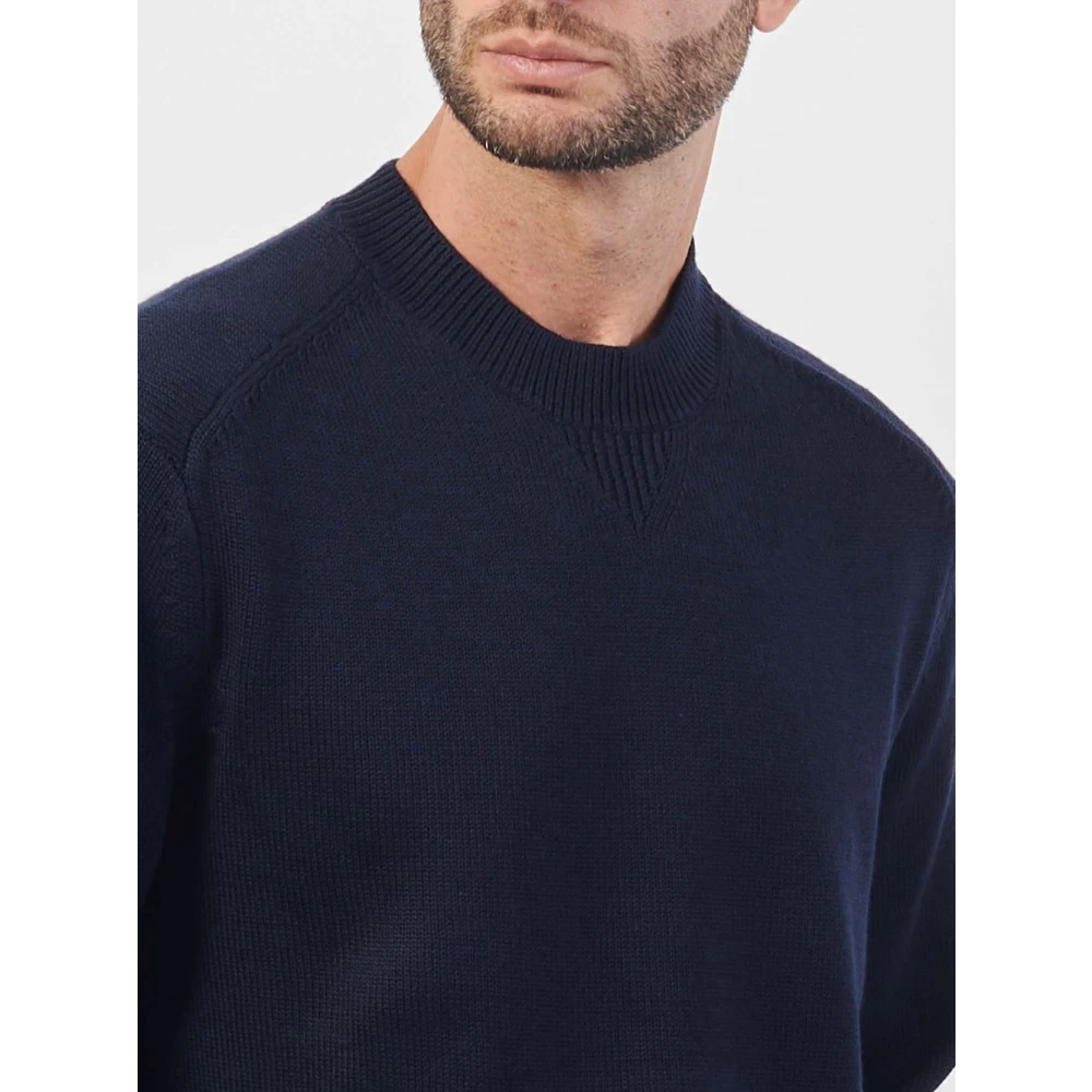 Emporio Armani Blauwe Basic Crewneck Sweater Blue Heren