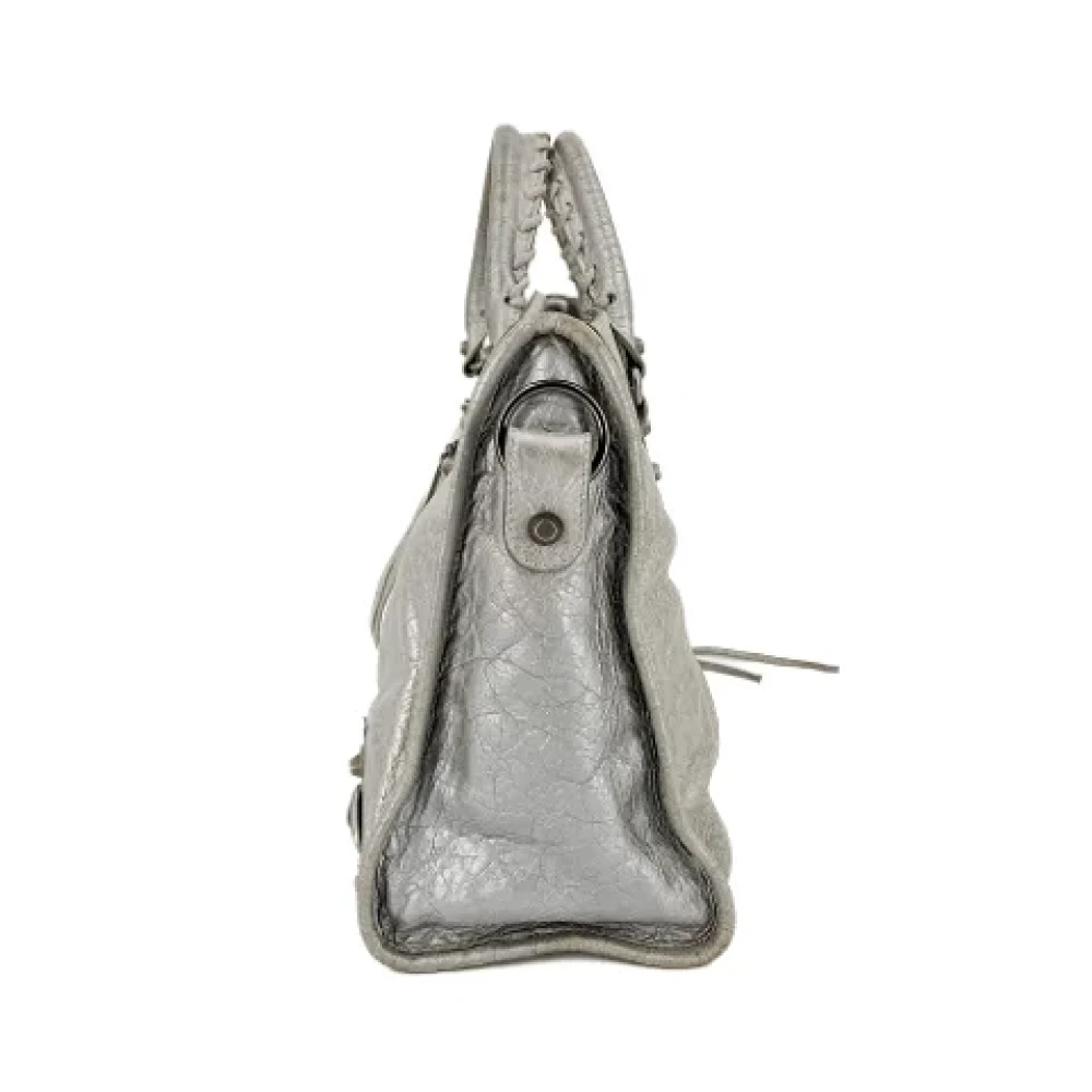 Balenciaga Vintage Pre-owned Leather handbags Gray Dames