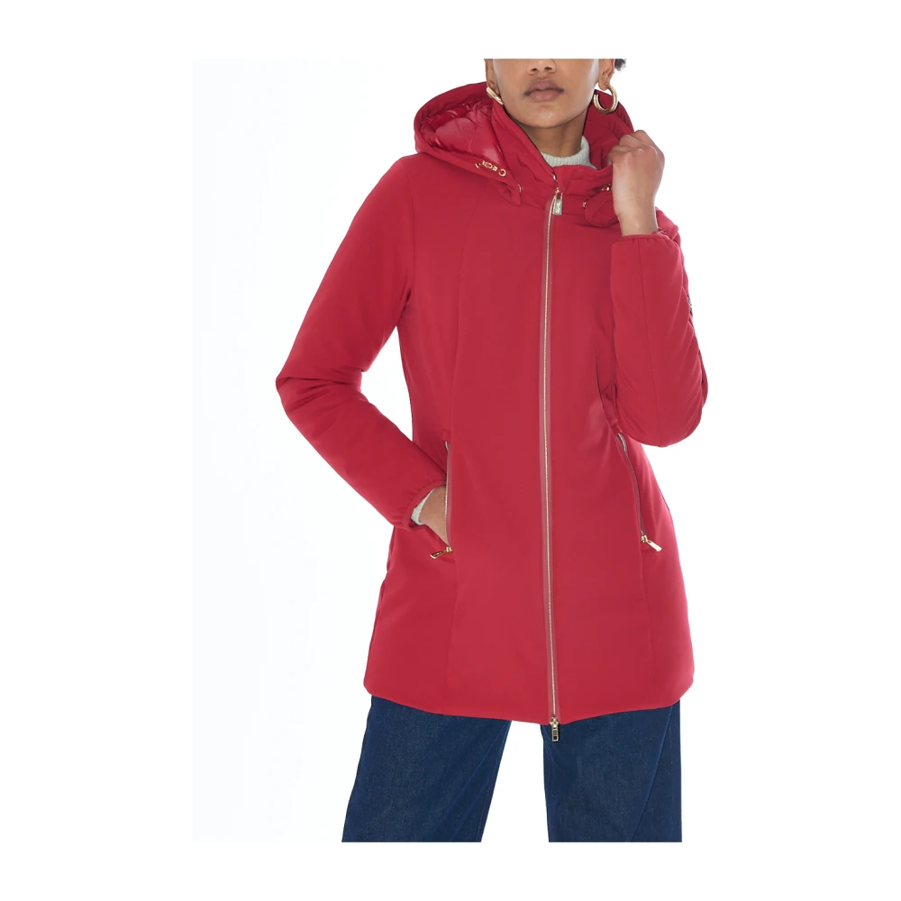 YES ZEE Rode Tech Hoodie Jas voor Vrouwen Red Dames