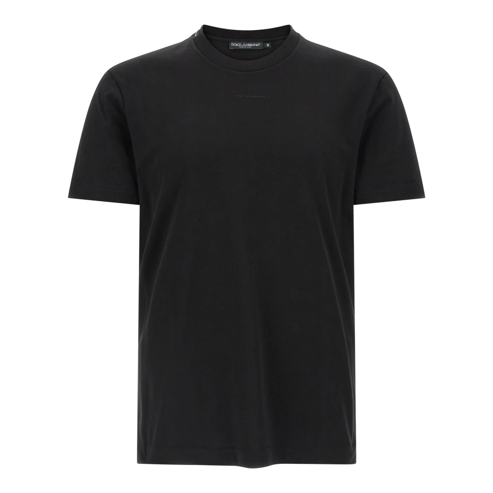 Dolce & Gabbana Men's Black Cotton Jersey T-Shirt - T-Shirts - L - Tops