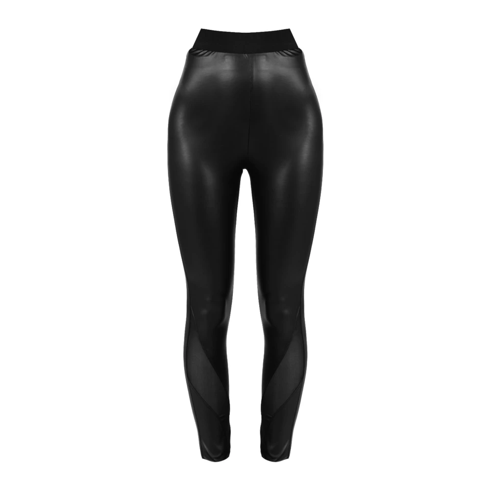 La Haine Inside Us Hoge taille aansluitende leggings met transparante inzetstukken Black Dames