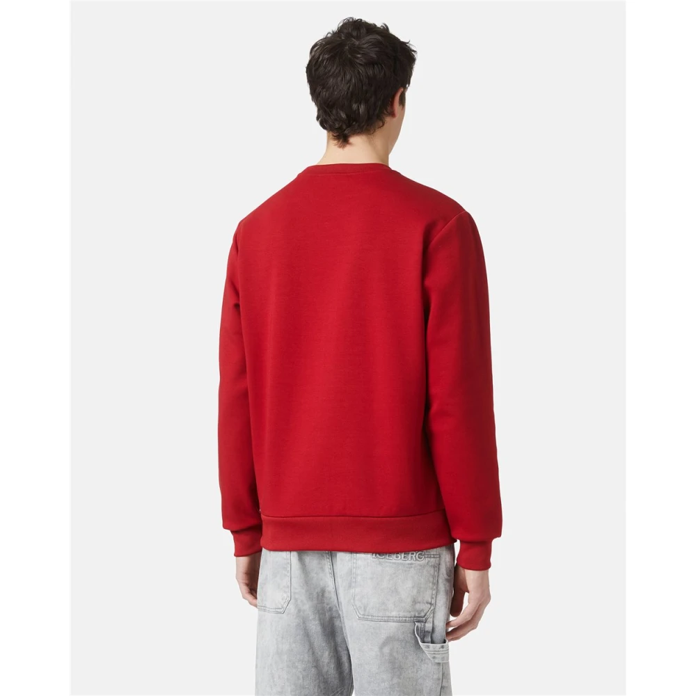 Iceberg Sweatshirt met ronde hals en logo Red Heren