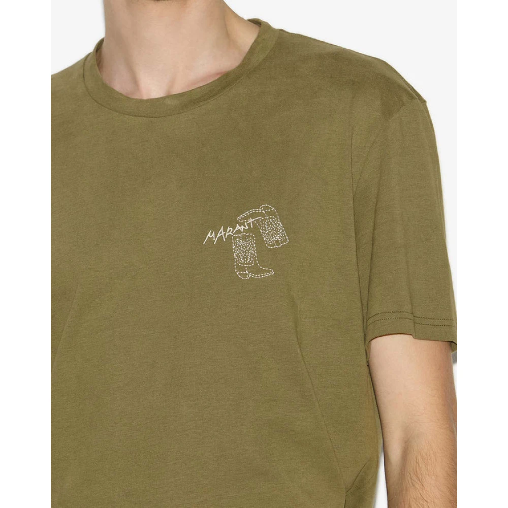 Isabel marant Stijlvolle T-shirts en Polos in Khaki Green Heren