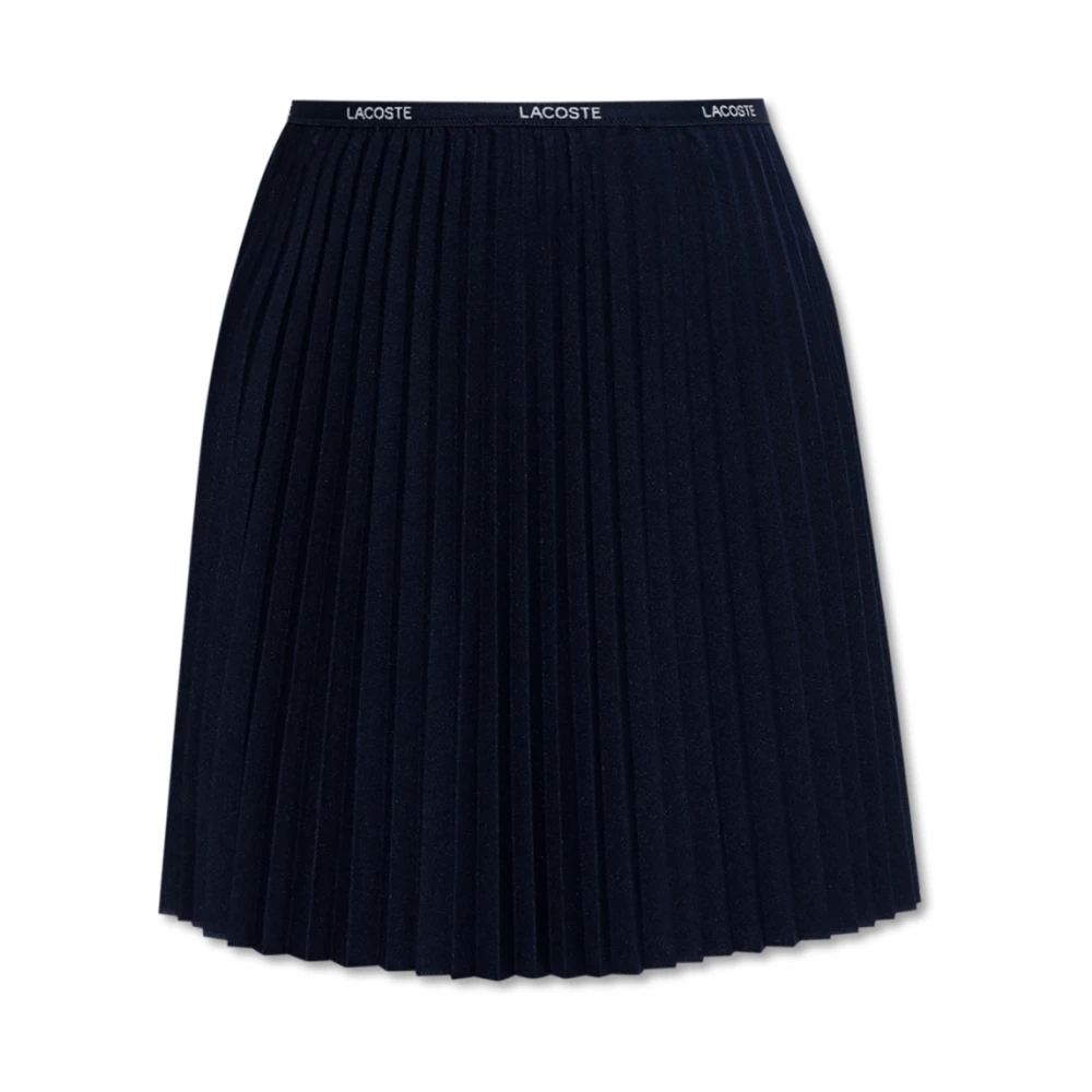 Lacoste Women's Blue Short Skirts, L, Pleated Skirt