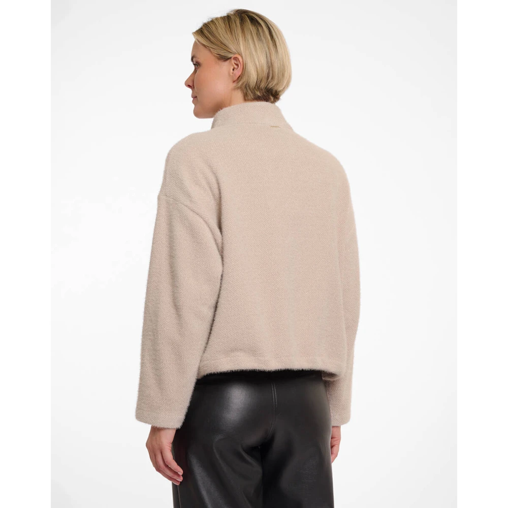 Rino&Pelle Snap Closure Boxy Jacket Levin Beige Dames