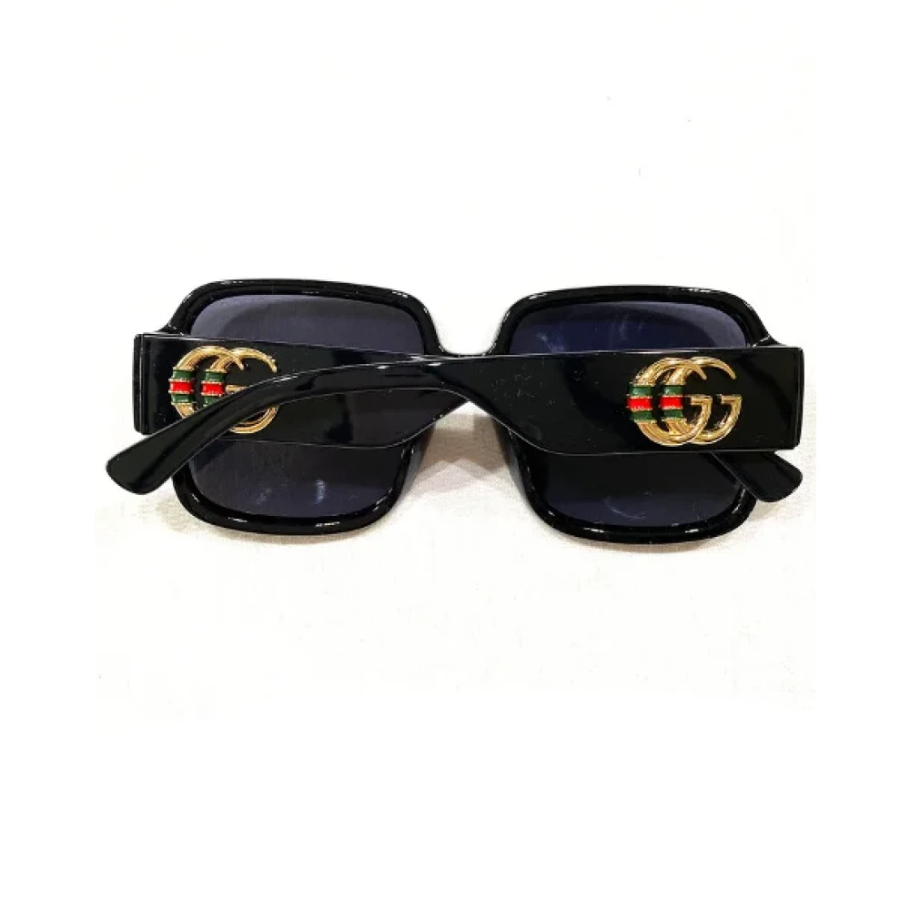 Gucci Vintage Pre-owned Plastic sunglasses Black Dames