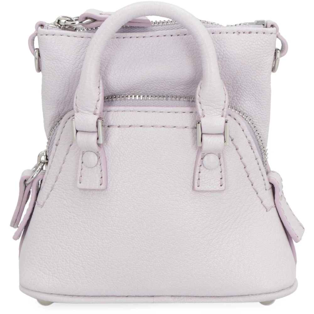Maison Margiela Klassieke Leren Crossbody Tas Purple Dames