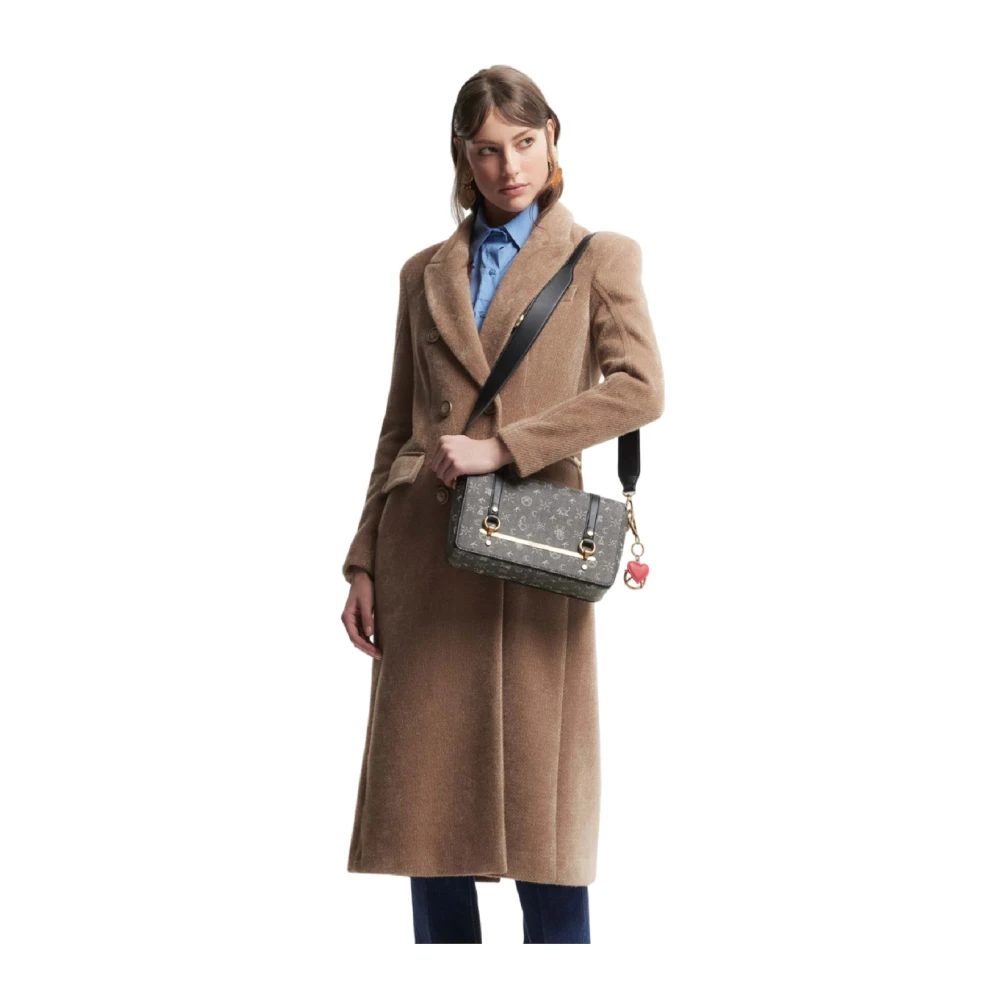 Kocca Vintage Beige Double-Breasted Jas Brown Dames