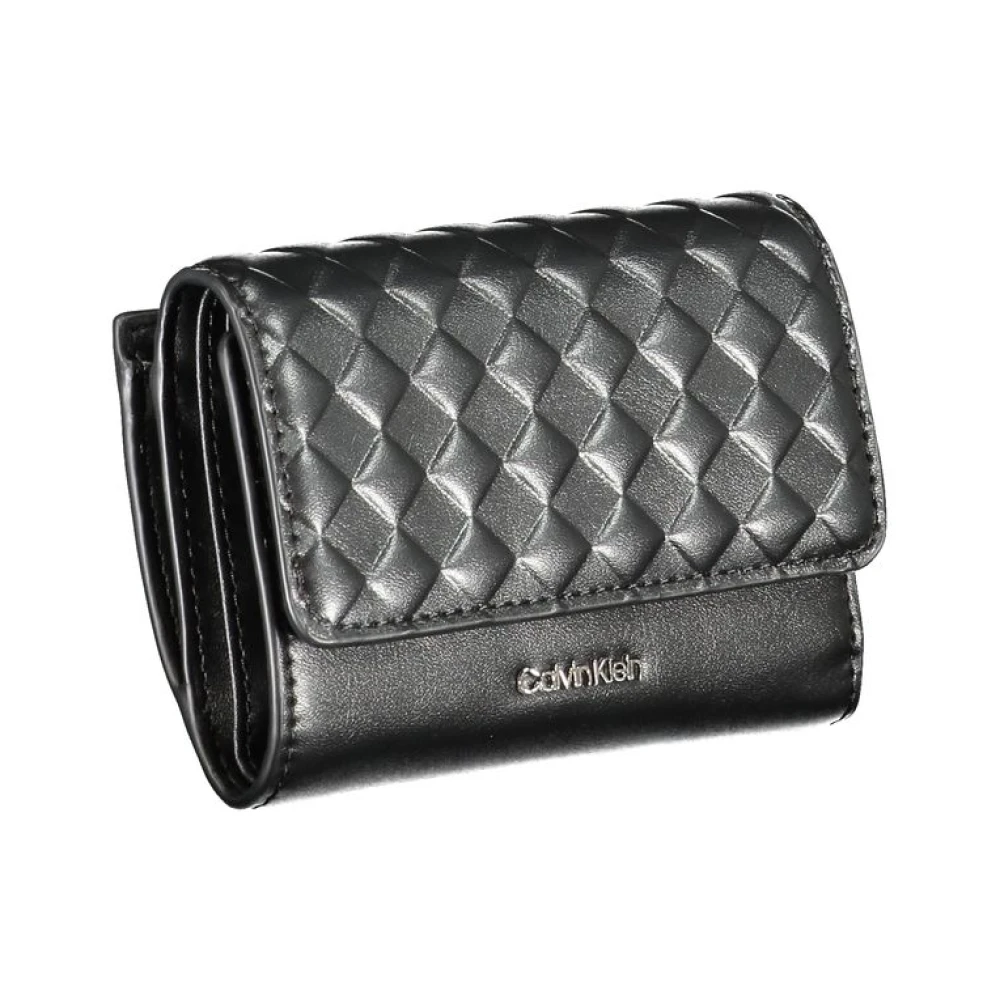 Calvin Klein Zwarte Polyester Portemonnee met RFID-blokkering Black Dames