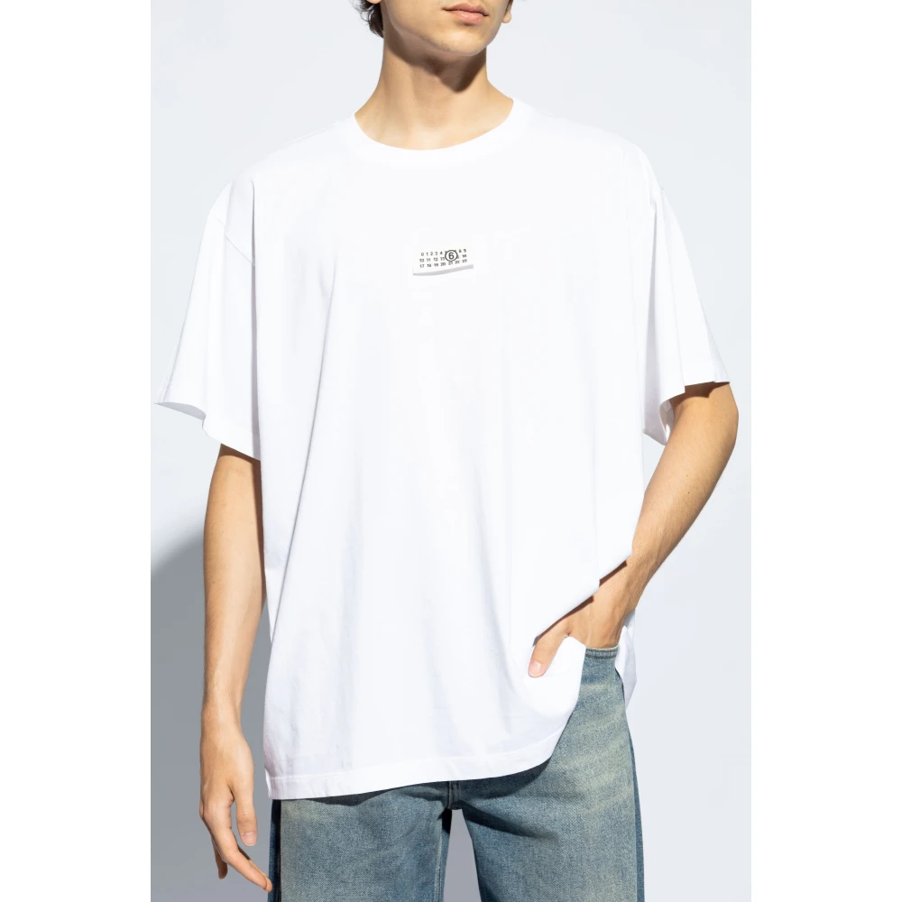 MM6 Maison Margiela Oversized T-shirt White Heren