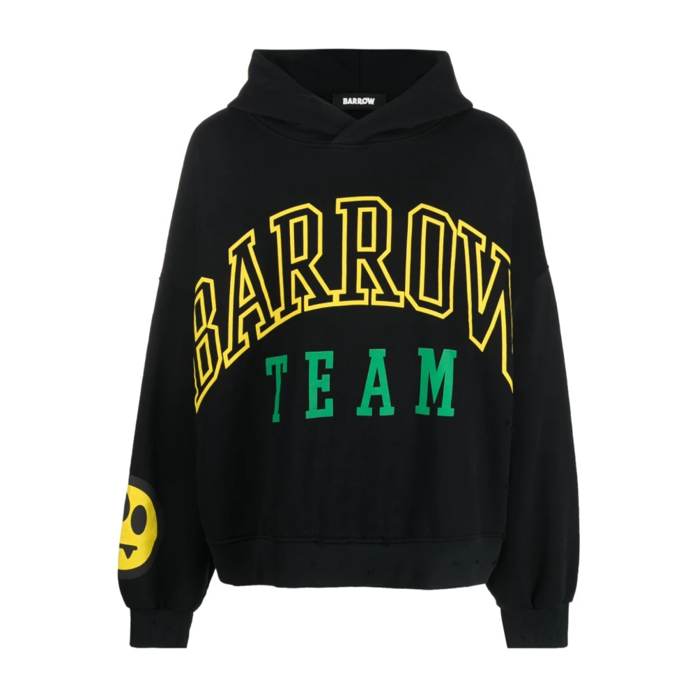 Barrow Katoenen hoodie met logo Black Heren