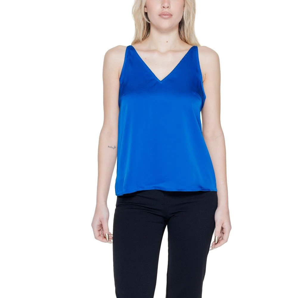 Vila Blauwe Polyester Tops & T-Shirt Blue Dames