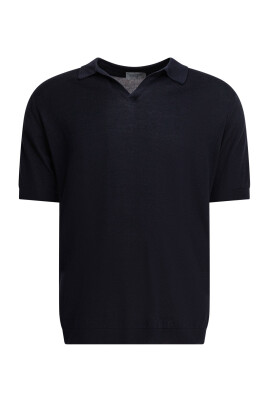 polo-bleu-manches-courtes-coupe-reguliere