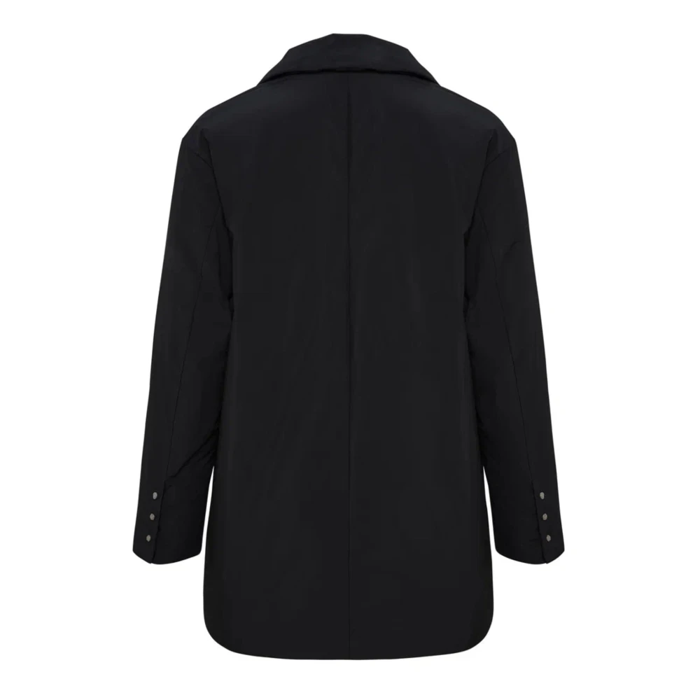 Cesare Gaspari Gebelde Gewatteerde Blazer Zwart Black Dames