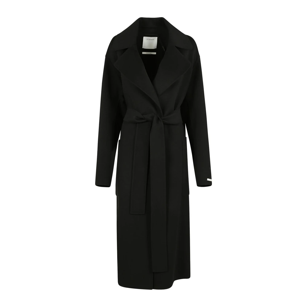 SPORTMAX Stijlvolle Zwarte Jas Black Dames