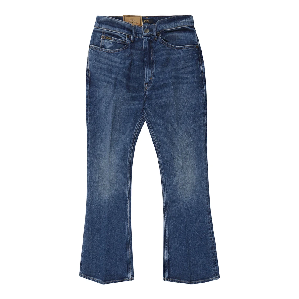 Ralph Lauren Cropped Flare Jeans Blue Dames