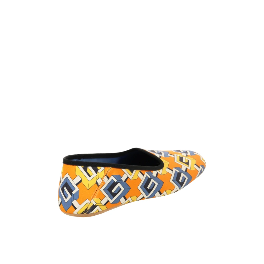Gucci Geometric G Print Satin Voyage Slippers
