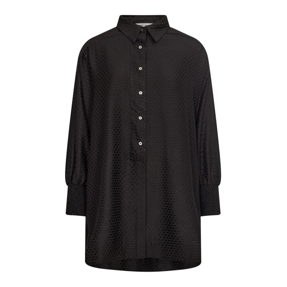 Co'Couture Oversized Shirt Blouse Zwart Black Dames