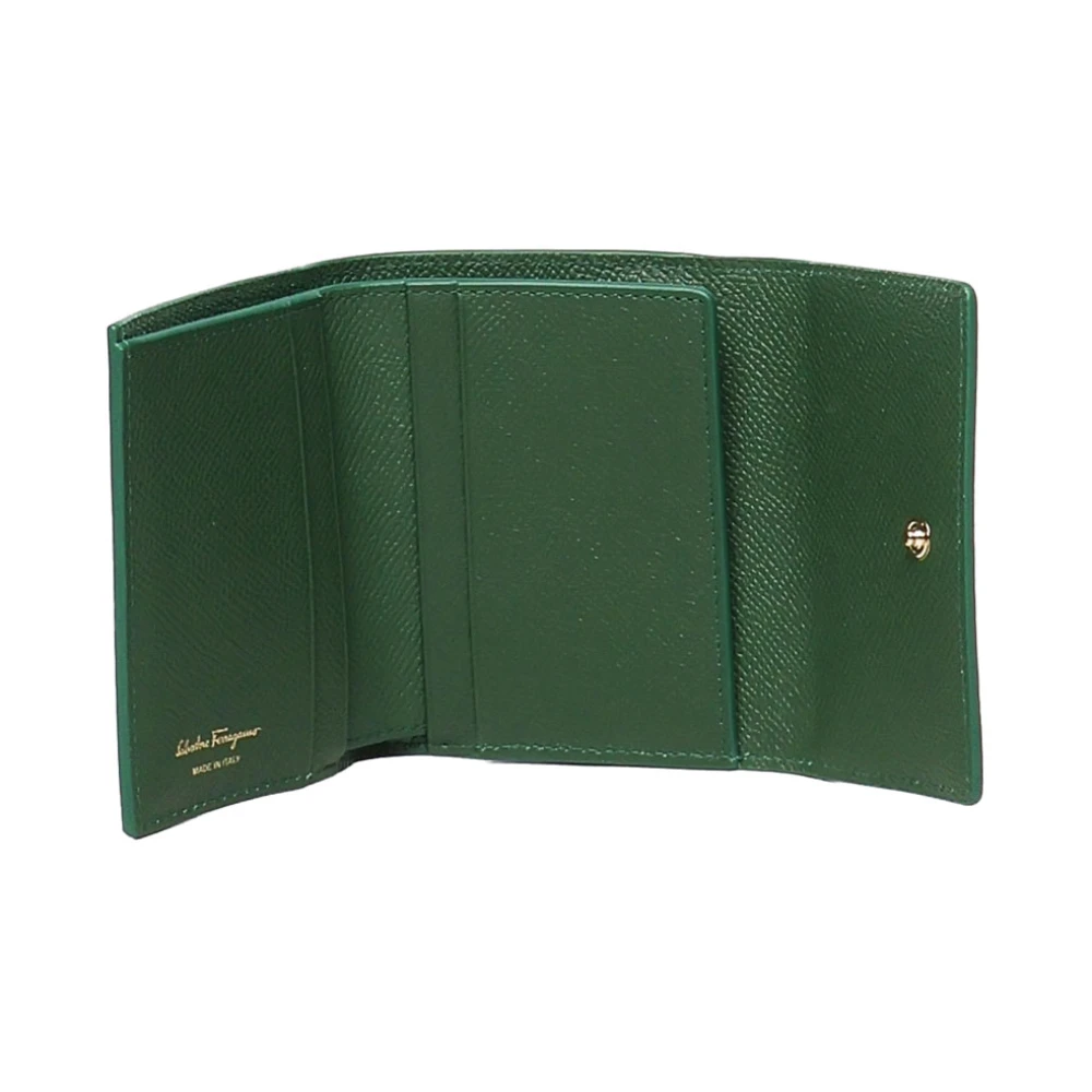 Salvatore Ferragamo Groene Portemonnees voor Mannen Green Dames