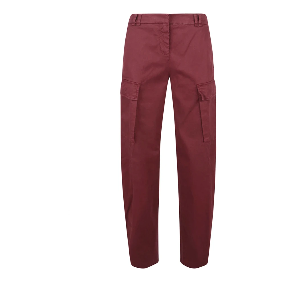 True Royal Bordeaux Zijdeblend Broek Red Dames