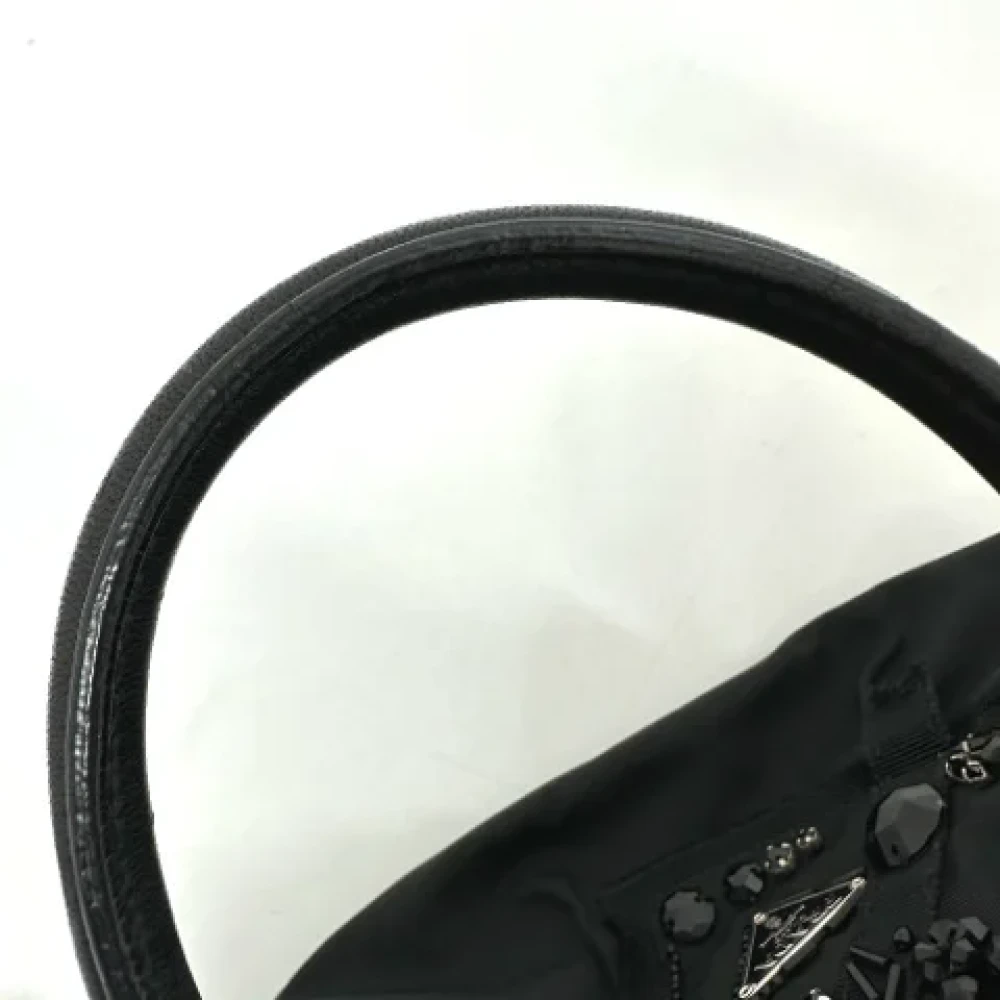 Prada Vintage Pre-owned Leather handbags Black Dames