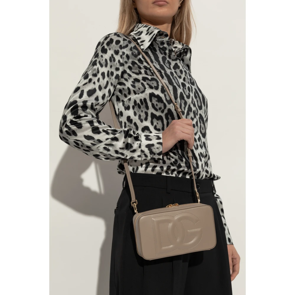Dolce & Gabbana Schoudertas DG Logo Klein Gray Dames